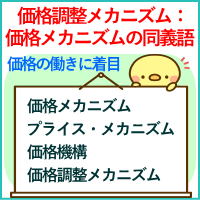 価格調整メカニズム：価格メカニズムの同義語